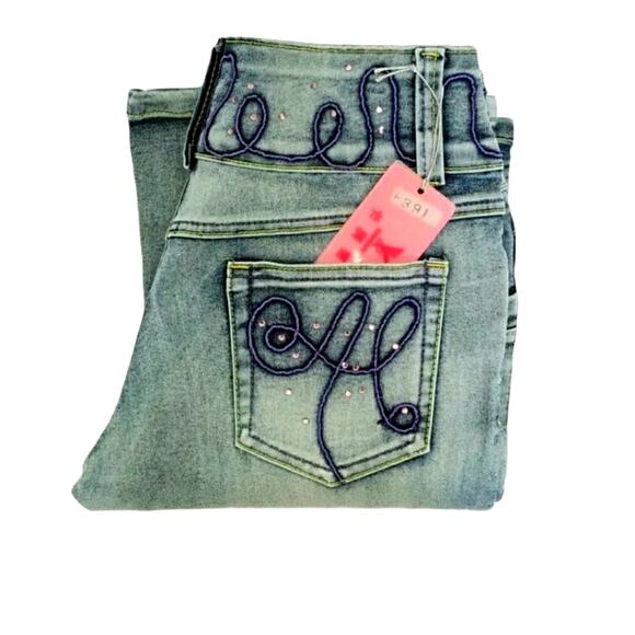 NWT Kalilai Embellished Stitching Jeans Bootcut Size 28 - Picture 3 of 5